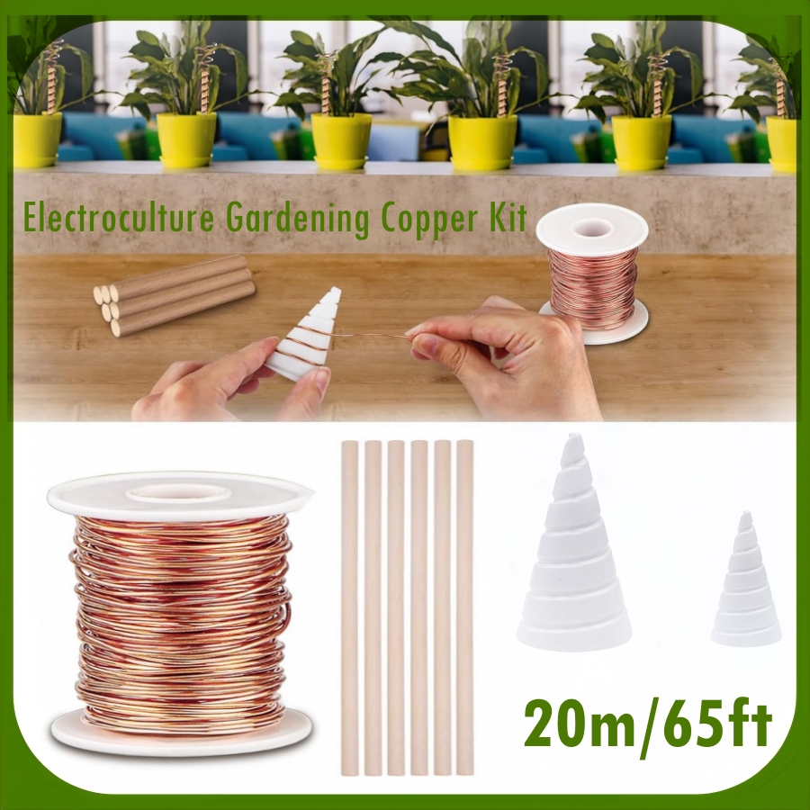 Dowel Jig Kit - 20 m/65ft Elektrokültür Bahçe Bakır Kiti