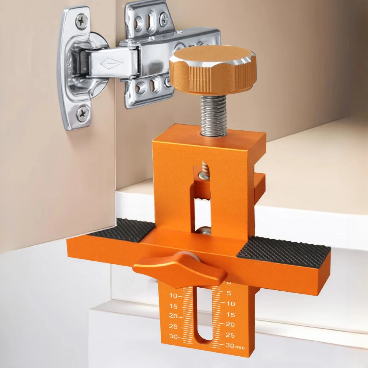 Dowel Jig Kit - Metal Ayarlanabilir Dolap Kapısı Montaj Aparatı