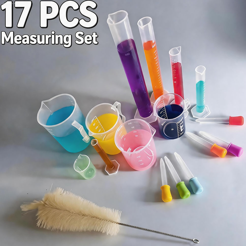 Tools Youtube - 17 Parçalı Plastik Ölçüm Kabı ve