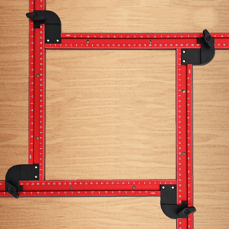 Dowel Jig Kit - 59cm ayarlanabilir kare yönlendirici şablon kılavuzu,