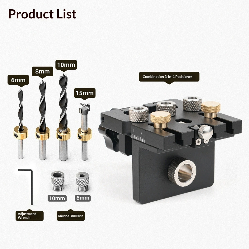 Dowel Jig Kit - Yeni Çok Fonksiyonlu Ahşap İşleme Konumlandırma